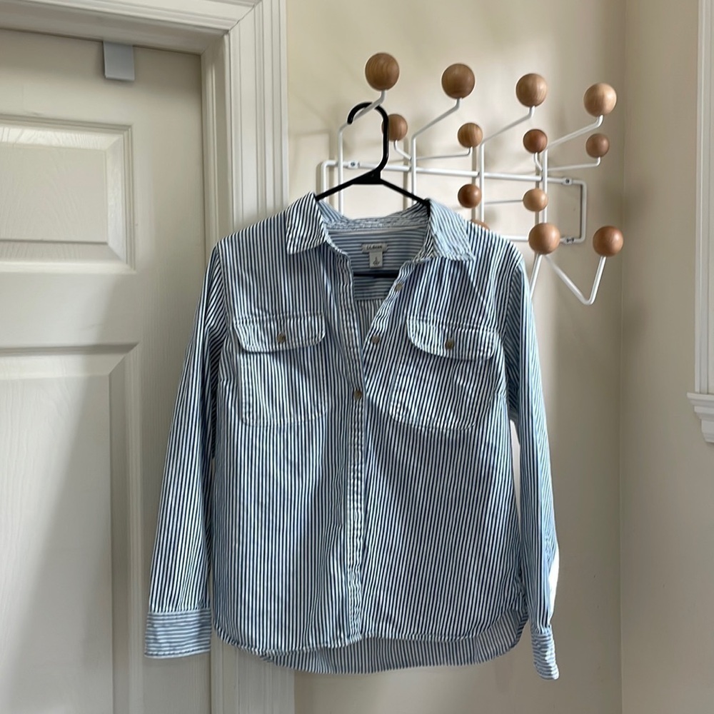 L.l Bean - Casual Button Down - Striped - Small